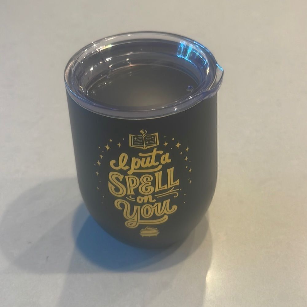 Hocus Pocus Disney hallmark wine glass, new with tags “I put a spell on you”.